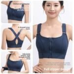 Bra for the girls and womens front zip sports bra women sports bra zipper high impact sports bra gym bra for women sports bra front open - Image 2